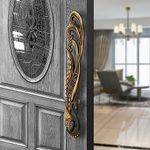 LAPO Mayur 12 Inch Door for Main Door, Wooden & Glass Door, Pull Handles for All The Doors of House, Office, Hotels-Pack of 1 (Right Side) Antique Finish | 3 Years Warranty