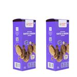 Ancient Roots Oats ad Seeds Cookies | Biscuits for Tea, Coffee, Breakfast, Kids – 300 gm (150gm x 2) | Made with Millet Flours, White Butter and Jaggery | No Maida and No Refined Sugar (Pack of 2)