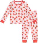 pureborn Toddler Viscose from Bamboo Pajamas Set Girls Pjs Strawberry 4-5T