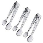 3PCS Mini Serving Tongs, 4Inch Rose