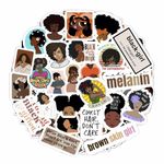 100Pcs Black Girl Stickers for Planners and Journals - Black Girl Magic Gifts, Black Women Vision Board Laptop Decals