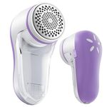 POPCHOSE Fabric Shaver, Lint Remover for Clothes, Electric Lint Shaver with 6-Leaf Blades, Sweater Shavers to Remove Pilling for Clothing, Couch, Furniture, Fuzz, Lint Ball, Bobbles, Violet Purple