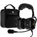 KA-1 General Aviation Headset - Pilot Headset with Mono and Stereo Compatibility - Passive Noise Reduction, Noise-Canceling Microphone, Gel Ear Seals, Adjustable Headband & Headset Bag