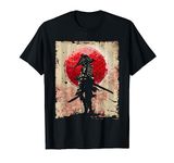 Japanese Art Samurai Vintage Fighter Retro Design,Short Sleeve T-Shirt