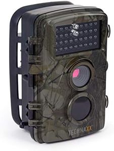 Cámara de vida salvaje Technaxx para uso en interiores y exteriores - Sensor PIR, LED IR para tomas nocturnas, video de 1080p, resolución de fotos de 12MP, pantalla TFT de 2.4" - Nature Wild Cam TX-69