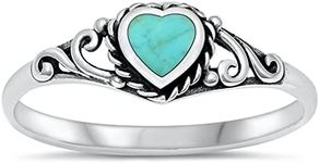 Simulated Turquoise Heart Love Prom