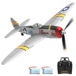 VOLANTEXRC RC Plane for Beginners 4CH WWII Warbird P47 Thunderbolt with Aileron 2.4Ghz RC Airplane Ready to Fly with Xpilot Self Righting&One Key Aerobatic Gifts for Adults (761-16 RTF)