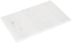 Argon Tableware White Marble Chopping Board - 30cm x 20cm x 0.7cm - Rectangle - Kitchen Pastry Board, Cutting Block, Serving Platter Mat for Cheese, Bread and Meat