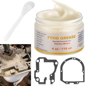 Huthbrother 4 Oz Food Grade Grease for Kitchen Aid Stand Mixer - by, Universally for Kitchen Stand Mixer, Mixer Gear Attachments, Include Gasket 9709511 4162324 with Spatula, NSF-H1 Accredited.