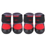 Fdit 4Pcs Fashionable Pet Puppy Shoes Large Dog Non-Slip Outdoor Sports Climbing Boots Pet Supplies Small Medium Large Dogs Outdoor Sports Hiking(45#-red)