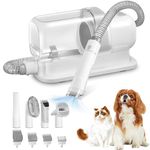 RyRot Dog Grooming Vacuum & Pet Grooming Kit with 2.3L Capacity Larger Pet Hair Dust Cup Dog Brush Vacuum for Shedding Pet Hair Vacuum Cleaner with 5 Proven Grooming Tools for Pet Hair