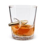 InGenious 250ml Shot in a Glass Replica Bullet with Cracked Glass Effect Tumbler