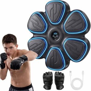 Music Boxing Machine for Kids-Interactive Wall Mounted Punching Target with Sound & Lights,Smart Boxing Trainer Machine Fitness Game Gymnastics Equipment for Home,Birthday Gift for Boys Girls Age 3-12