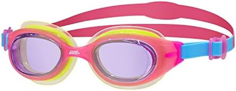 Zoggs Kids' Little Sonic Air Swimming Goggles (up to 6 Years), Pink/Blue/Green/Tint, One Size