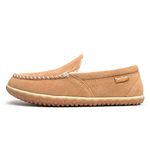 Minnetonka Mens Tilden Moccasin Slippers, Cinnamon, Size 11