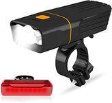 Linist USB Rechargeable 400 Lumen Ultra Bright Bicycle Light Set - Waterproof Cycling Light Headlight and Tail Light LED Cycle Light Front and Back Rear Lights Set