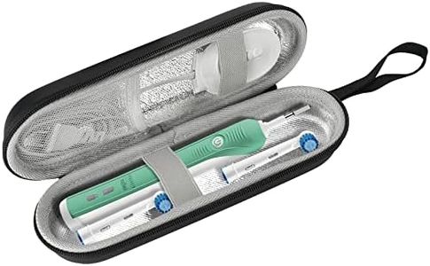 ProCase Electric Toothbrush Hard Travel Case Compatible with Oral-B Pro 1000 8000, Philips Sonicare 1100 5100 6100, Carrying Bag Carrier for Battery Power Rechargeable Toothbrush (Case Only) –Black