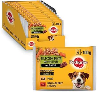 Pedigree Comida Húmeda para Perros Sabor Pollo y Buey con Verduras en Salsa, Multipack (13 Packs x 4 bolsitas x 100g)