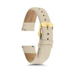 18mm Women's Watch Bands, 14mm Watch Bands, 16mm Watch Bands, Women's Leather Watch Bands, 20mm Easy Interchangeable Watch Band, Quick Release, Gold Plated Buckle, Fits Many Brands (Cream, 14mm)