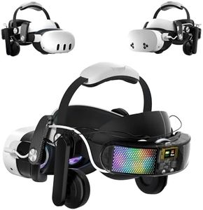 WOUNMTT Head Strap for Meta Quest 3/3S, Audio VR Head Strap with 10000mAh Battery & Detachable Speakers, Charge and Use Headphones Simultaneously, Carbon Fiber Design, Fast Charging VR Accessories