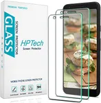 HPTech (2 Pack) Designed for Google (Pixel 3a) Tempered Glass Screen Protector, Anti-Scratch, Bubble Free, Case Friendly