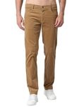 NEVER NEUD Men's Corduroy Trousers, Stylish Mid Rise Straight Fit Pants for Men, 98% Cotton 2% Elastane, Button Closure, 4 Pockets, Light Khakhi, 36