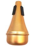 Jiayouy Lightweight Trumpet Practice Mute Silencer Aluminum Alloy Trumpet Straight Mute (Gold)