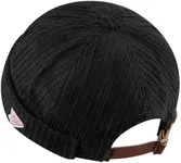 CLAPE Brimless Beanie Hat Corduroy Watch Cap Rolled Cuff Docker Cap Leon Skull Harbour Hat Unisex