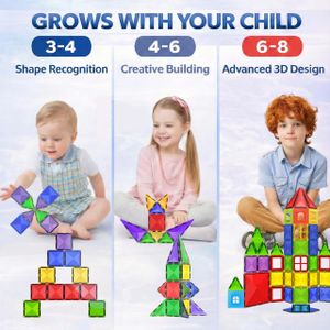 Desire Deluxe Magnetic Building Blocks Set – 57 Piece Construction Toy
