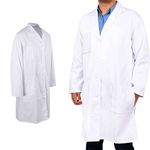 walgreen Lab Coat Hygiene Food Industry Uniform Solutions Lab/Doctors Coat/Warehouse/Hygiene Coat DIY Coat/Workwear Doctor Students School Coat, Laboratory Coat