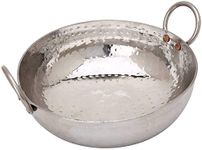 KC Sandwich Bottom Heavy Guage Stainless Steel Hammered Kadhai Cookware(1500 ML)