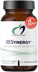 Designs for Health IBSynergy - Support GI Health, Digestion + Brain-Gut Connection - Enteric Nervous System Support Supplement with 5-HTP, L-Glutamine + Saccharomyces (60 Capsules)