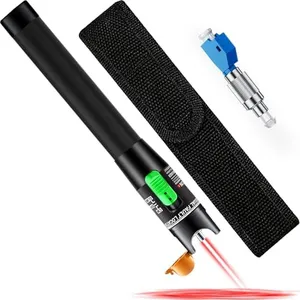 Visual Fault Locator 30KM - VFL Fiber Optic Tester Kit Include Single Mode 9/125um FC Male to LC Female Adapter, Fiber Optic Lights for Network Cable