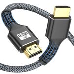 looyotul 8k Hdmi Cable 6.6ft Ultra High Speed HDMI 2.1 Cable 8K@60HZ 4K@120HZ 48Gbps HDMI Cord for HDTV,PS4,PS5,Monitor Laptop,Xbox,HDCP 2.2&2.3 Support HDR,eARC,Ethernet,Dolby.(Black) ﻿