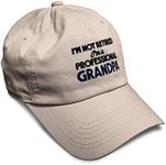 Soft Baseball Cap Retired Professional Grandpa Embroidery Grandpa Grandfather Funny Twill Cotton Embroidered Dad Hats for Men & Women Stone Design Only