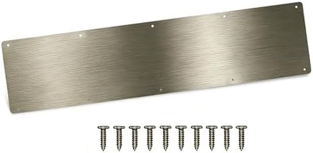 Door Kick Plate, Metal Kickplate for Bottom of Door,10x36 inch Aluminum Metal Plate Rounded Corners for Interior and Exterior Doors (Brushed Nickel)