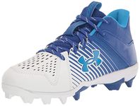 Under Armour Men's Leadoff Mid Rubber Molded Baseball Cleat Shoe, (400) Royal/White/White, 12