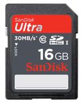 SanDisk Ultra 16GB SDHC Class 10/UHS-1 Flash Memory Card Speed Up to 30MB/s, Frustration-Free Packaging- SDSDU-016G-AFFP (Label May Change)