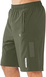 NORTHYARD Men's Athletic Running Shorts Quick Dry Workout Shorts 7"/ 5"/ 9" Lightweight Sports Gym Basketball Shorts Hiking Exercise ARMYGREEN-9inch 4XL