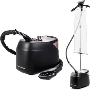 Clothes Steamer Standing Professional Fabric Garment Steamer Upright with 3.2 Large Water Tank,1750 W Powerful Steam,Black
