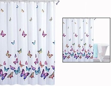 Itian Tenda per Doccia in Tessuto Impermeabile - Farfalle