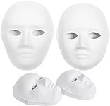 CALPALMY 14 Pack Paper Mache Masks - 2 Sizes for Artistic Projects, Theater, Halloween, Masquerade Parties, Classroom Art