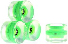 Top of top store 4pcs 60 x 45mm LED Transparent Skateboard Wheels Outdoor Sport Skateboarding Wheel Skate Bearing Cruiser Longboard Axle (Green)