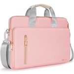 KIZUNA Laptop Bag Case 14 Inch Computer Shoulder Sleeve Briefcase For 15" Macbook air M2 2023/Lenovo Flex 14/14" HP EliteBook 840 G5/HP Pro 14 G3/Dell Latitude 7490 5490/15" Surface Laptop 3,Pink