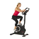 Sunny Health & Fitness Upright Exercise Bike with Electromagnetic Resistance, Programmable Monitor and Pulse Rate Monitoring - SF-B2883