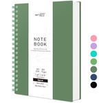 RETTACY B5 Dotted Notebook, Bullet Dot Grid Journal, Wirebound Spiral Notebooks 300Pages /150 Sheets for Writing,100gsm, PVC Hardcover, for Women Men Work Office School,19 x 25 cm - DarkGreen