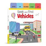 Seek And Find - Vehicles : Early Learning Board Books With Tabs