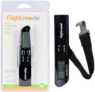 2 Pack Flightmode Digital Luggage Weight Scale, 50KG Portable Handheld Suitcase Weight Scales, Travel Hanging Baggage Luggage Scale with LCD Display and Durable Webbed Strap, Travel Essentials