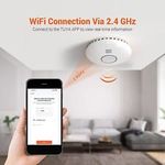 Ecoey Tuya WiFi Smoke Detector Sensor w/ Fire Detection Alarm System Home Safety