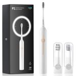 Usmile Electric Toothbrush, USB Rechargeable Sonic Electric Toothbrush for Adults, Whitening Toothbrush with Pressure Sensor, 4-Hour Fast Charge for 6 Months, P1 White
